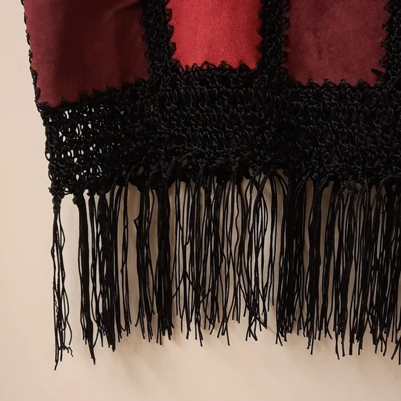 NWT, Romeo & Juliet Couture Wine Combo Patchwork Top - Picture 5 of 15